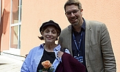 Festival director Volker Kufahl with Guest of Honor, actor Katharina Thalbach © Edgar Hartung